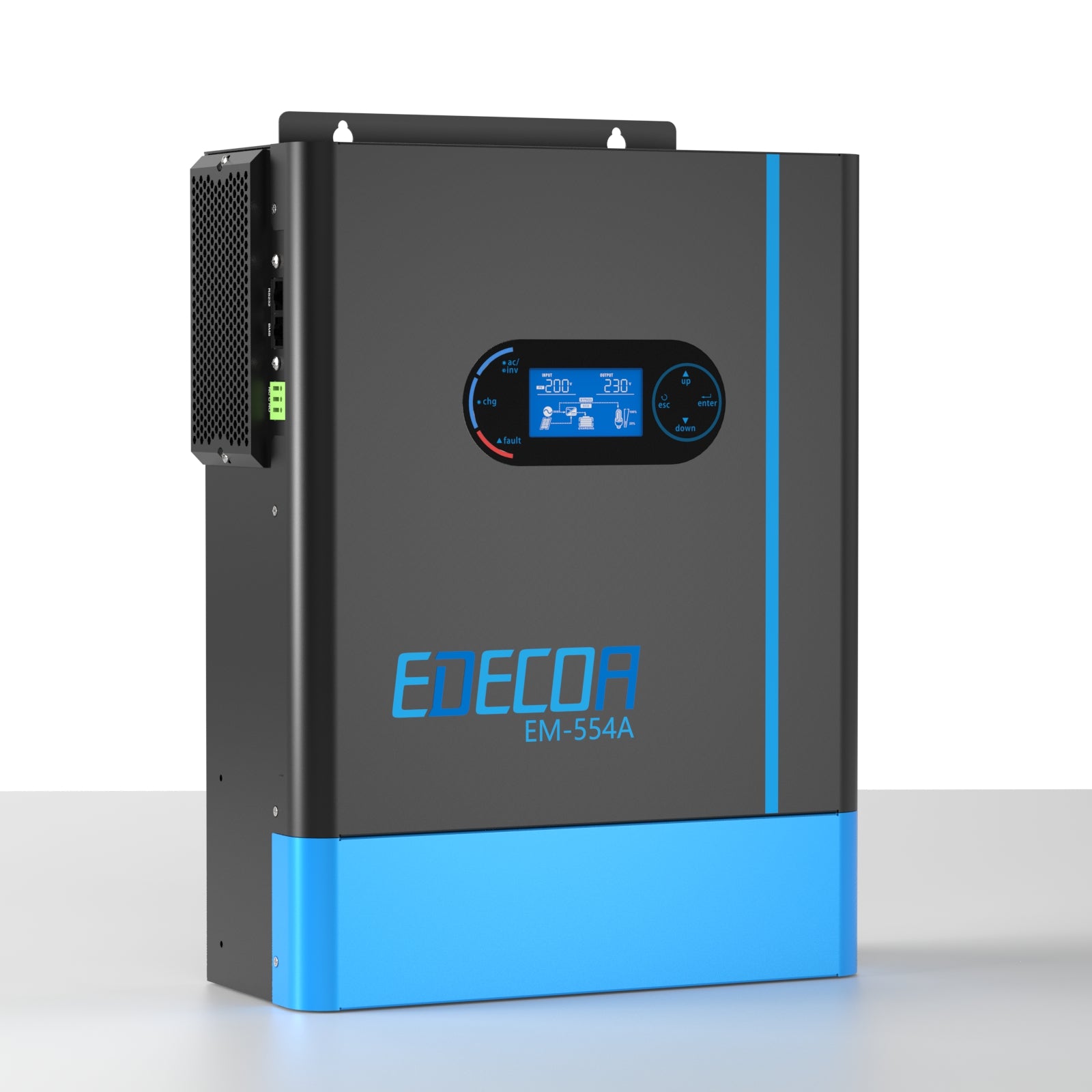 EDECOA Hybrid Solar Inverter 5500W 48V to 220V Pure Sine Wave MPPT 100A PV 60-450VDC