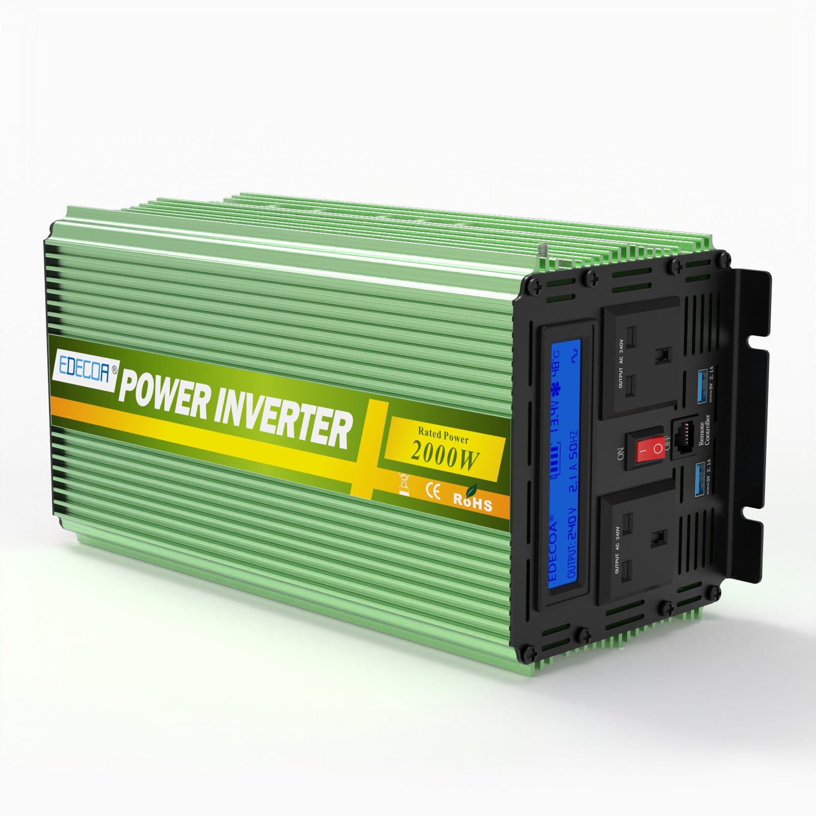 EDECOA 2000W/4000W DC 12V/24V AC 240V modified sine wave power inverter