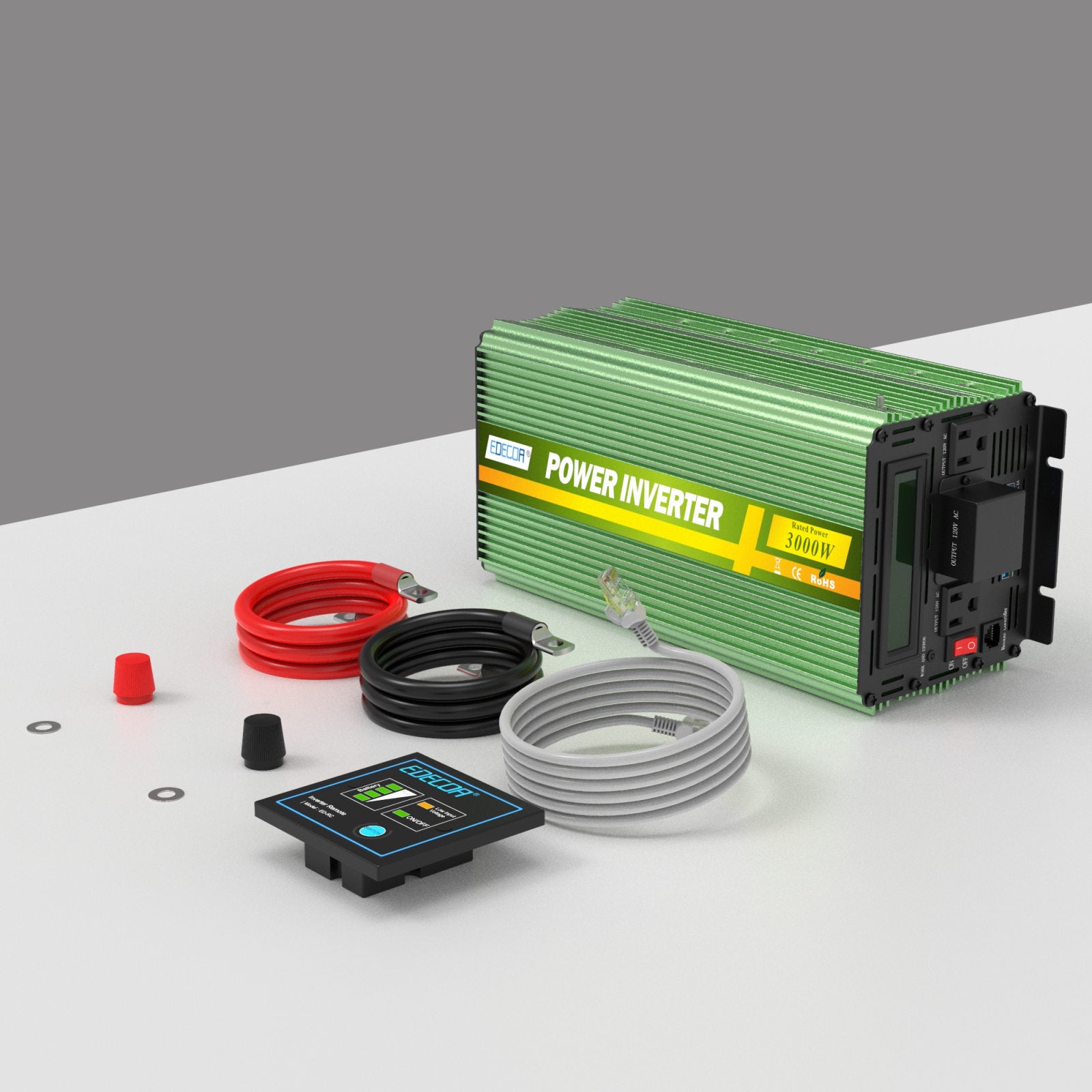 EDECOA 3000W/6000W DC 12V/24V AC 110V 120V modified sine wave power inverter