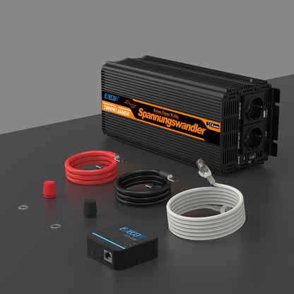 EDECOA 1000W/2000W DC 12V AC 220V 230V reiner Sinus-Wechselrichter