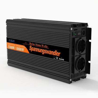 EDECOA 1500W/3000W DC 12V/24V AC 220V 230V reiner Sinus-Wechselrichter