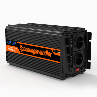 EDECOA 2000W/4000W DC 12V/24V AC 220V 230V modifizierter Sinus-Wechselrichter