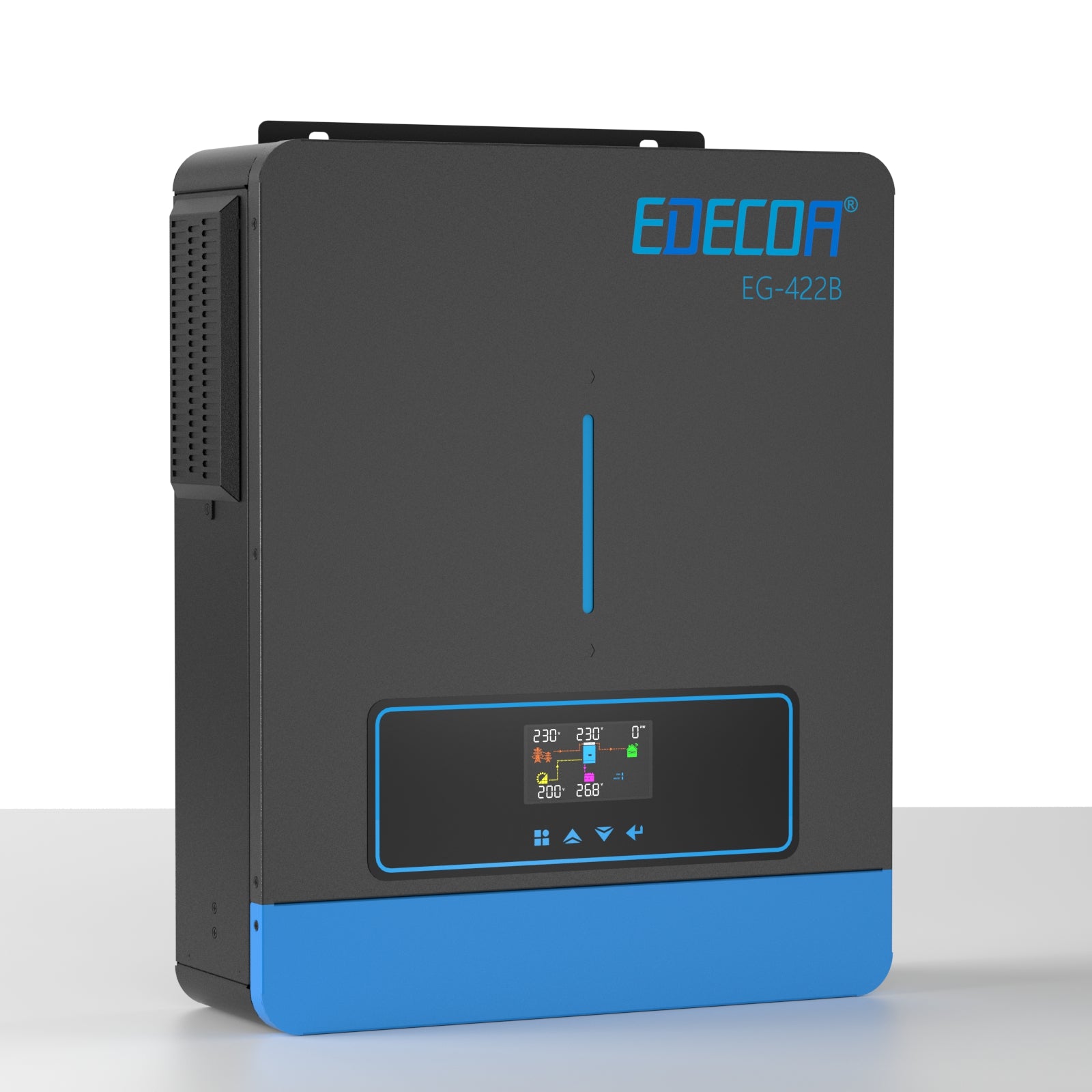 EDECOA Hybrid Solar Inverter 4200W 24V to 220V Pure Sine Wave MPPT 120A PV 60-500VDC