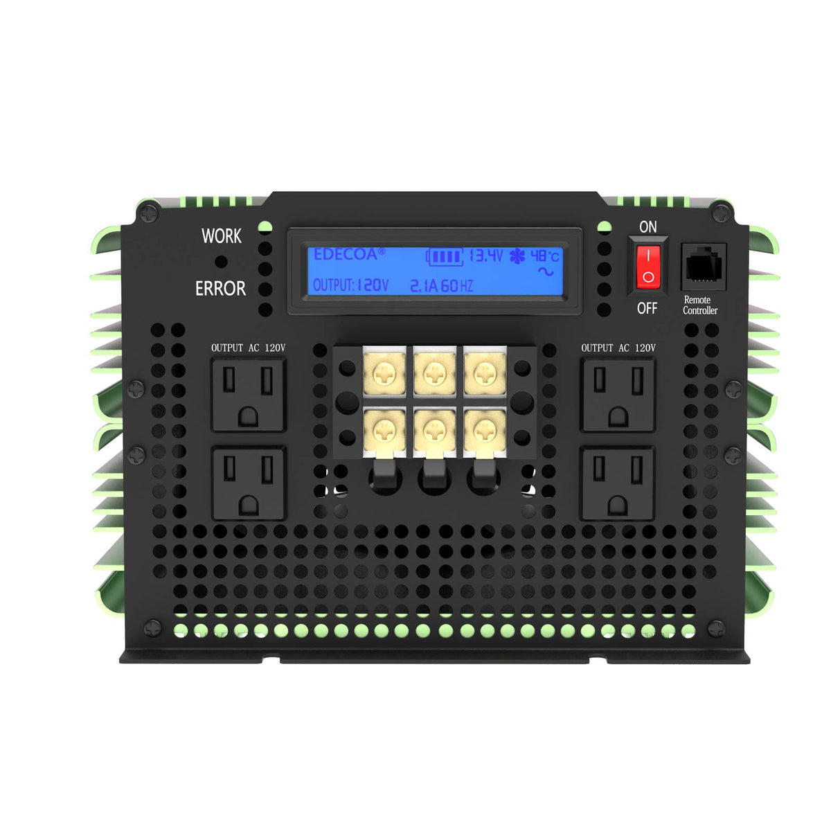 EDECOA 3500W/7000W DC 12V/24V AC 110V 120V pure sine wave power invert