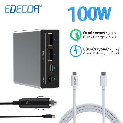 Top Quality Smart Solar Inverter - 100W 12V/24V USB C Car Laptop Charger  Universal 65W PD 3.0 Type-C Laptop Adapter Dual 2.4A USB QC 3.0  Fast-Charging for Phone Tablet – EDECOA manufacturers